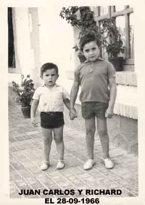 Juan Carlos (q.e.p.d.) y Richard el 28-09-1966 en la Estacin del Bal.